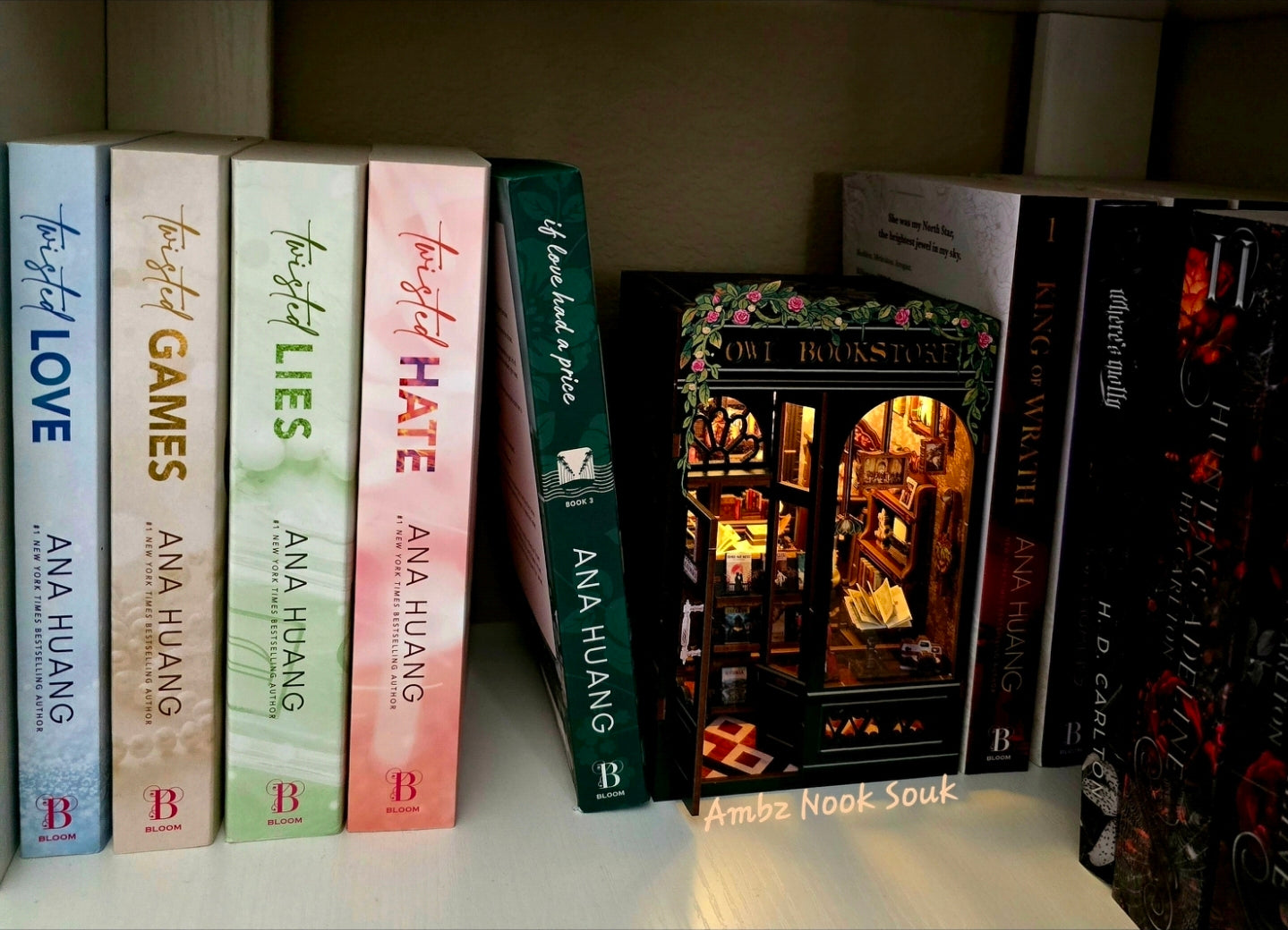Haven Mystery Book Nook Bundle - 2-in-1 DIY Miniature Kit & Cozy Gift Set with Artisan Candle, Mystery Book, and Plush Bear