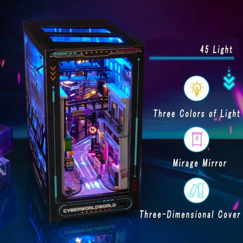 Cyberpunk DIY Book Nook Kit