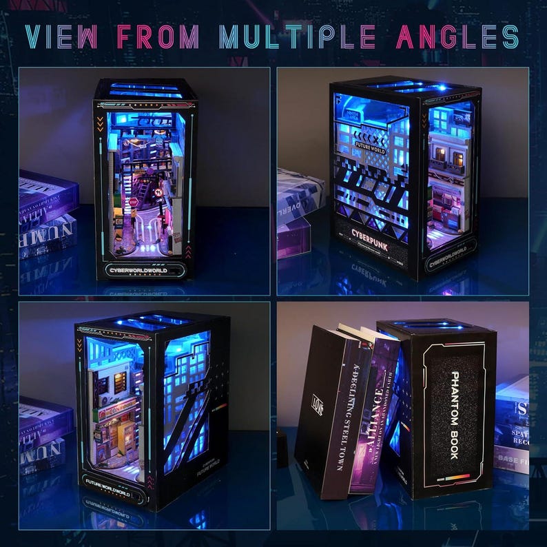 Cyberpunk DIY Book Nook Kit