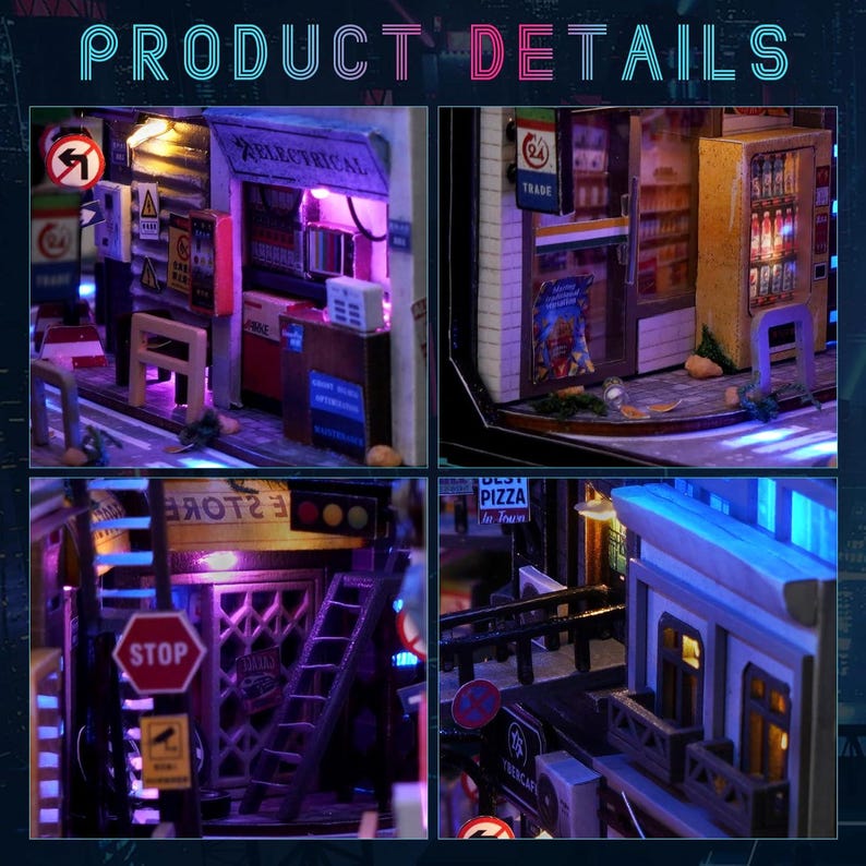 Cyberpunk DIY Book Nook Kit