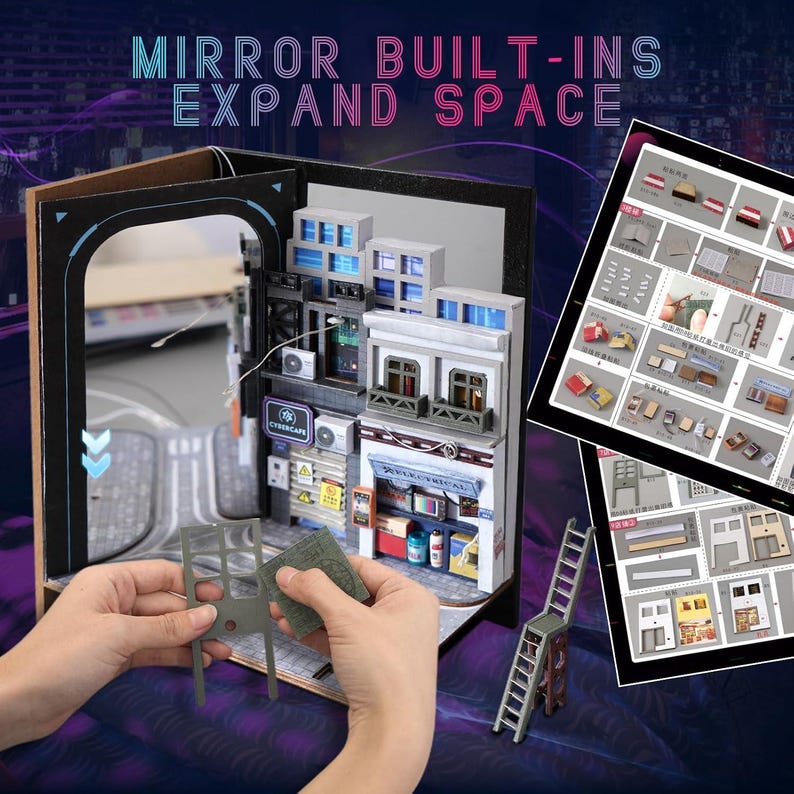 Cyberpunk DIY Book Nook Kit