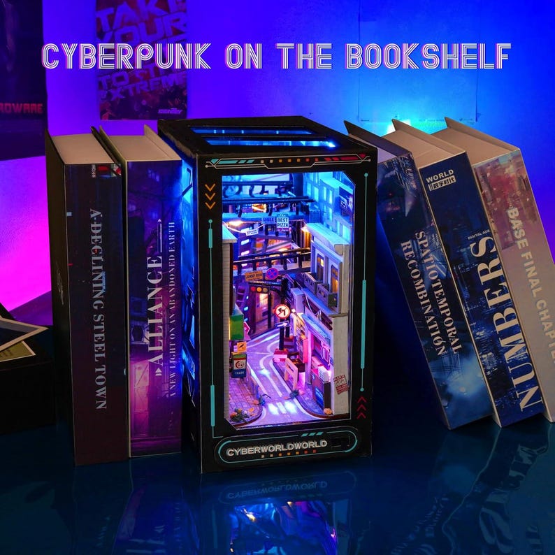Cyberpunk DIY Book Nook Kit