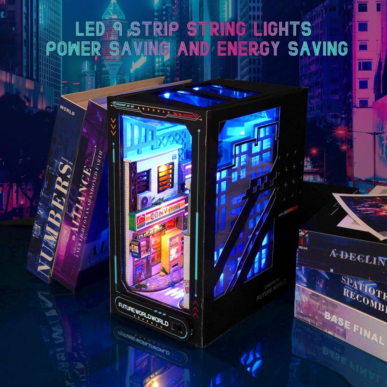 Cyberpunk DIY Book Nook Kit