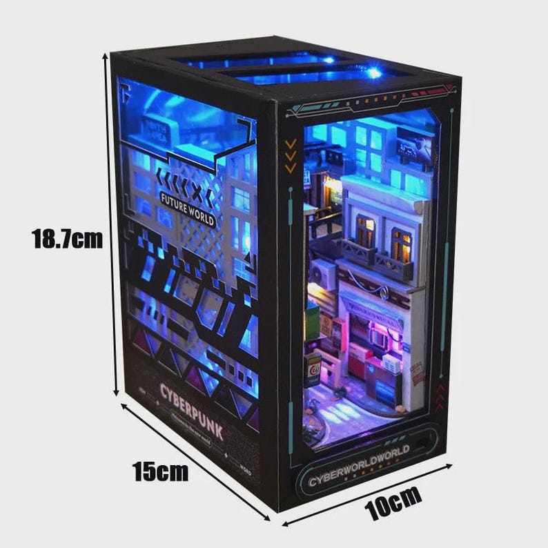 Cyberpunk DIY Book Nook Kit