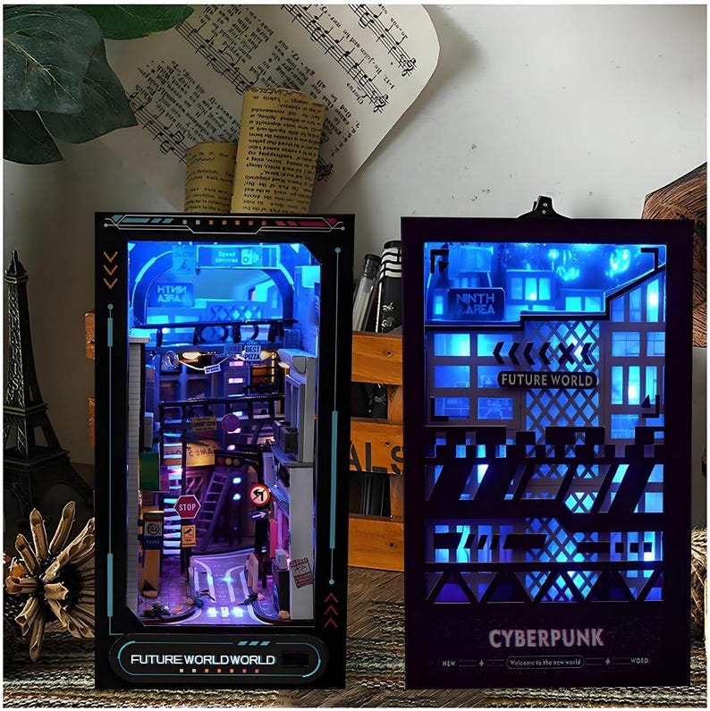 Cyberpunk DIY Book Nook Kit
