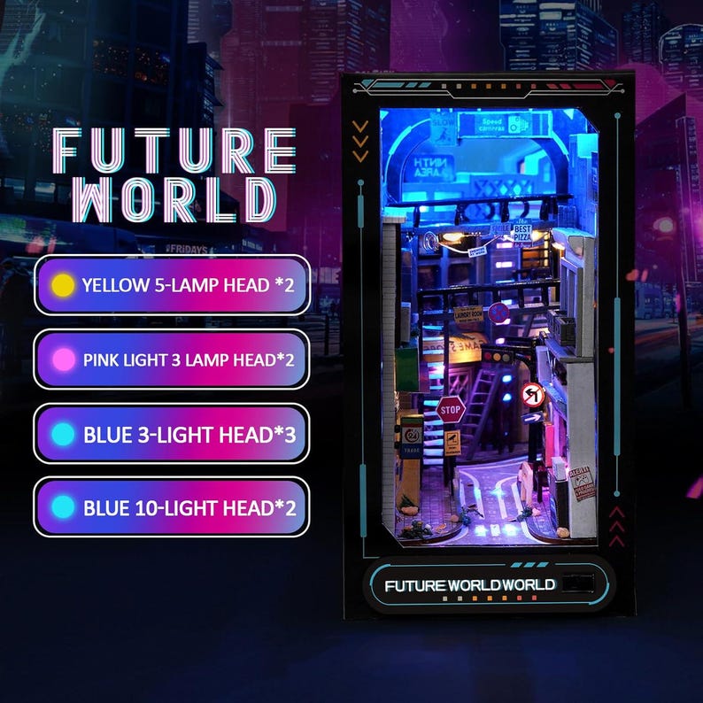 Cyberpunk DIY Book Nook Kit