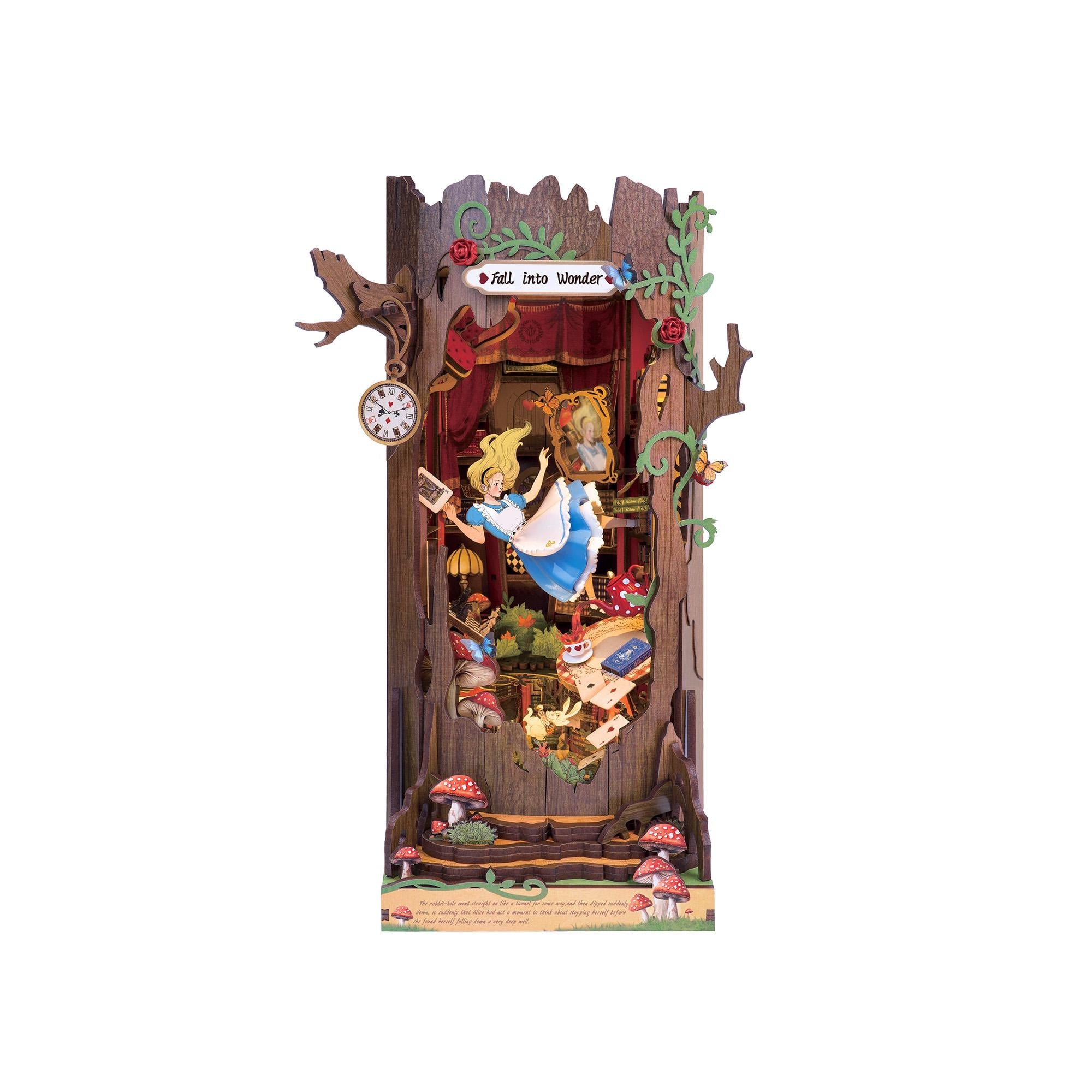 DIY Miniature Book Nook Kit | Fall into Wonder w/ LED Lights