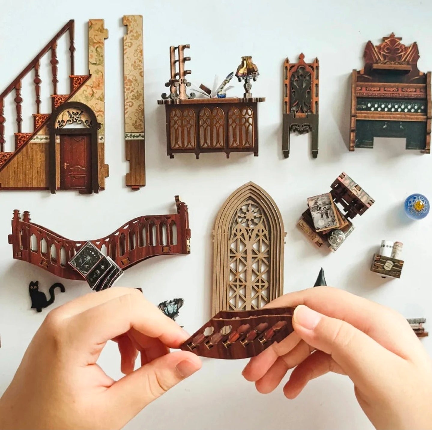 Wizarding Apothecary DIY Book Nook Kit – Magic Miniature with LED Lights